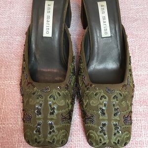 Ann Marino Beaded Mule
